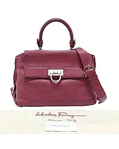 Salvatore Ferragamo Sofia Leather Top Handle Bag