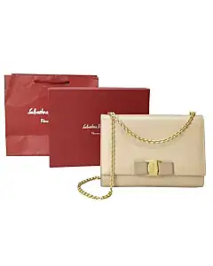 Salvatore Ferragamo Vara Bow Leather Crossbody Bag