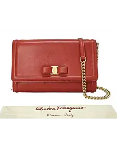 Salvatore Ferragamo Vara Bow Chain Clutch