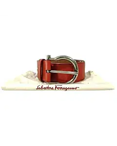 Salvatore Ferragamo CT-677528 Palladio Gancio Leather Belt