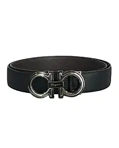 Salvatore Ferragamo Gancini Leather Reversible Belt