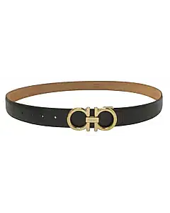 Salvatore Ferragamo Adjustable Gancini Belt with Extra Buckle