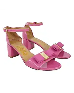 Salvatore Ferragamo Framboise Gavina Patent Leather Sandals