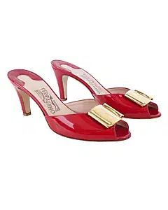 Salvatore Ferragamo Red Patent Pumps