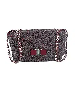 Salvatore Ferragamo Gelly Quilted Fabric Shoulder Bag