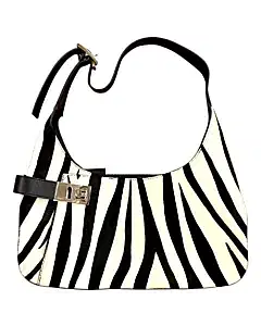 Salvatore Ferragamo Zebra Print and Dyed Pony Hair Bag