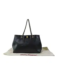 Salvatore Ferragamo Vara Bow Leather Tote
