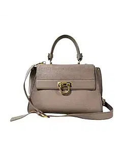 Salvatore Ferragamo Sofia Leather Medium Top Handle Satchel