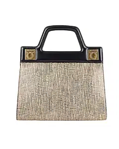Salvatore Ferragamo Vintage Embossed Gancini Top Handle Bag