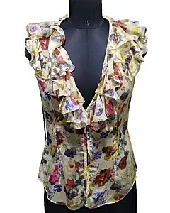 Dolce & Gabbana Floral-motif silk top