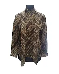 Lauren Ralph Lauren Check Tie Top