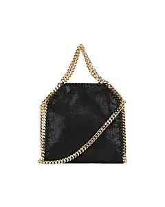 Stella McCartney Black with Gold Tiny Falabella Tote