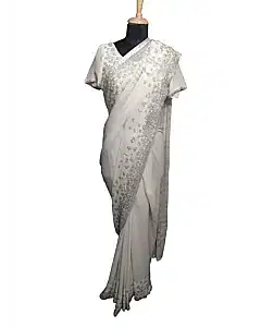 Satya Paul Saree White Saree