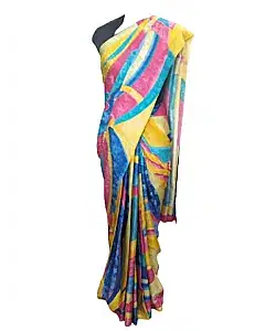 Satya Paul Multicolor Saree with Blouse