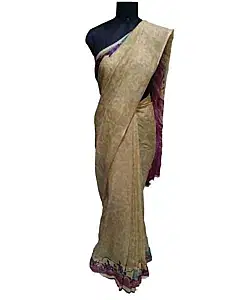 Satya Paul Cream Printed Saree