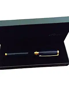 St Dupont Blue And Gold Metallic Roller Ball Pen