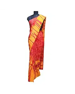 Satyapaul Red/ Yellow Sequin Saree with unstitched blouse