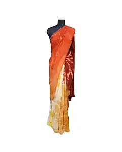 Satyapaul Mehroon Sequin Saree