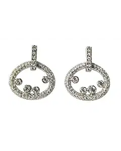 Swarovski Crystal Pave Round Earrings