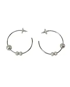 Swarovski Logo Ball Hoop Earrings