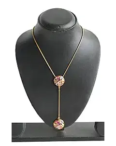 Swarovski Multicolor Stones Round Pendant Necklace