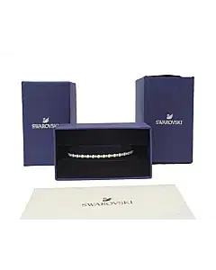 Swarovski Round cut, White, Rhodium plated Subtle Trilogy Bracelet