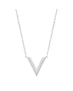 Swarovski Delta White Crystal Necklace