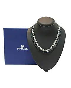 Swarovski Hot Montana Blue & Clear Crystal Collar Necklace
