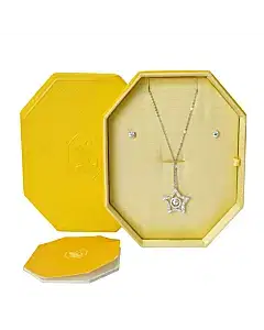Swarovski White Star Rhodium Plated Stella Set