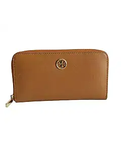 Tory Burch Robinson Zip Around Leather Wallet