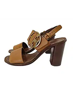 Tory Burch Thames Grant Leather Logo City Sandal