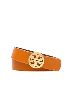 Tory Burch Reversible Logo Belt (Orange & Brown)