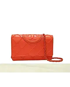 Tory Burch Womens Fleming Soft Chain Wallet