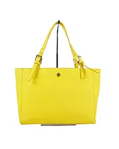 Tory Burch Yellow Saffiano Leather York Buckle Tote