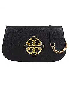 Tory Burch Miller Pebbled Leather Clutch Crossbody Bag