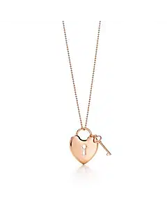 Tiffany Locks Heart Lock Pendant with Key.