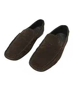 Tods Brown Suede Leather Penny Loafer