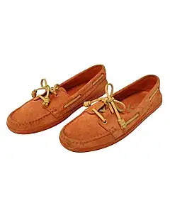 Tods Suede Knot Detail Leather Loafer
