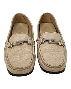 Tods Pink Python Embossed Leather Double T Slip On Loafers