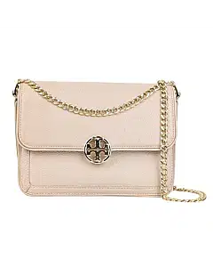 Tory Burch Powder Pink Leather Chelsea Chain Shoulder Bag