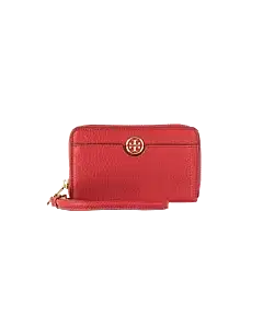 Tory Burch Robinson Pebbled Smartphone Wristlet Wallet Clutch