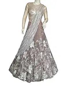 Tarun Tahiliani Net Crystal Embellished Gown