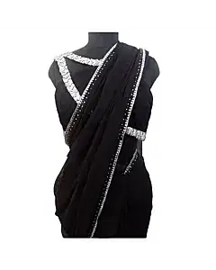 Tarun Tahiliani Black Sari