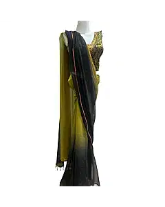 Tarun Tahiliani Green Black Saree