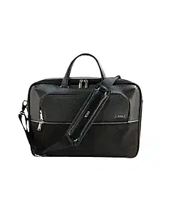 Tumi Midway Slim 17" Laptop Brief Black Carbon Leather Nylon 30310