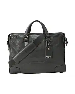 Tumi Black Leather Messenger Bag