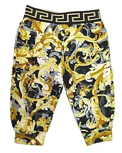 Versace Kids Baroque Print Stretch Cotton Leggings