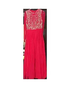 Varun & Nidhika Bright Pink Anarkali