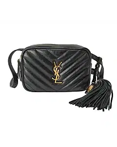 Saint Laurent Lou Black Quilted Leather Belt Bag