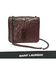 Yves Saint Laurent Crinkled Leather Niki Crossbody Bag